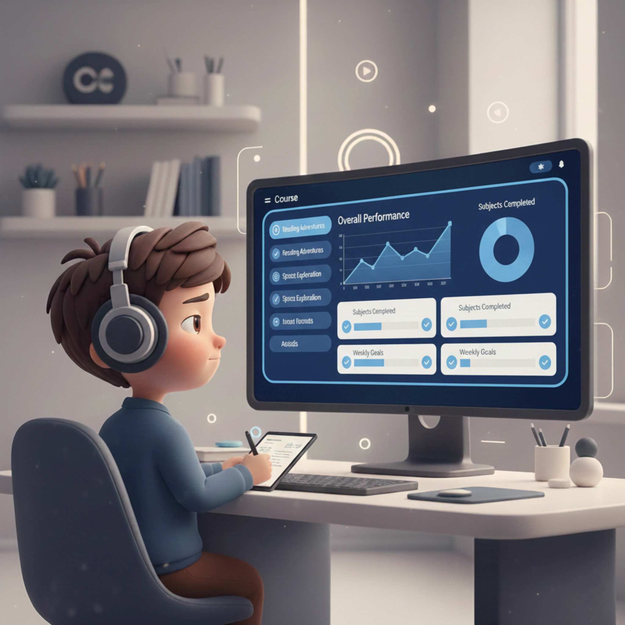 Progress dashboard illustration