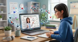 chemistry tutor online helping student learn with parent support at home